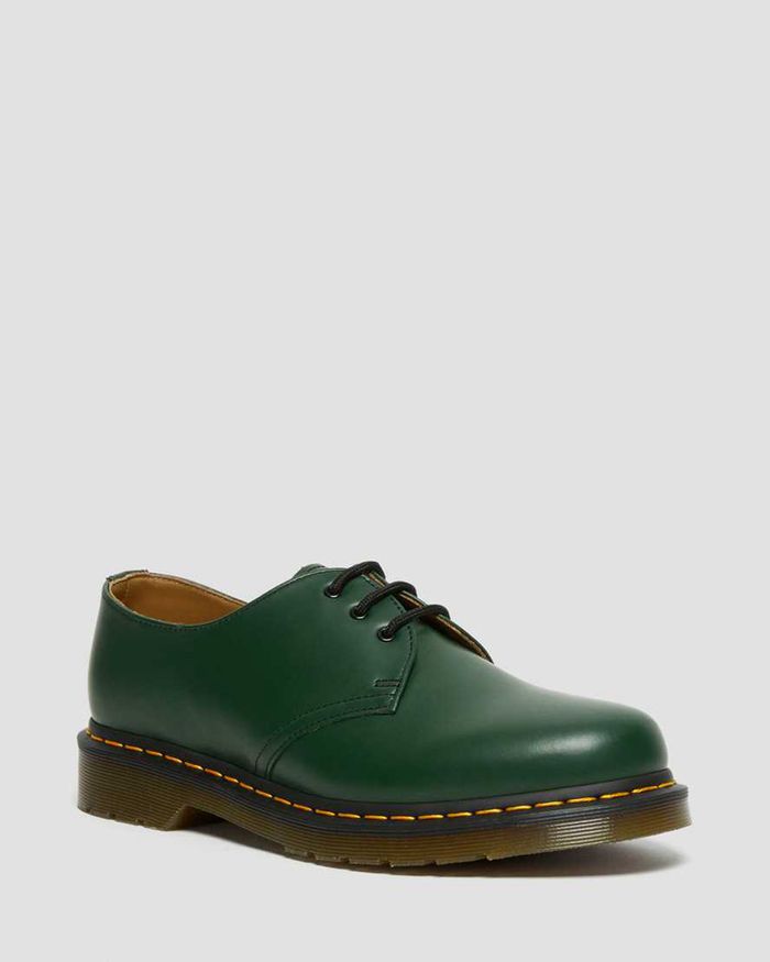 Dr Martens Oxfords Dame Grønn 1461 Smooth Læder 2390ULTKW